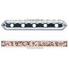 Dreamtime Crystal DC 77730 Rondelle Spacer Bars 5 Hole Light Peach/Silver